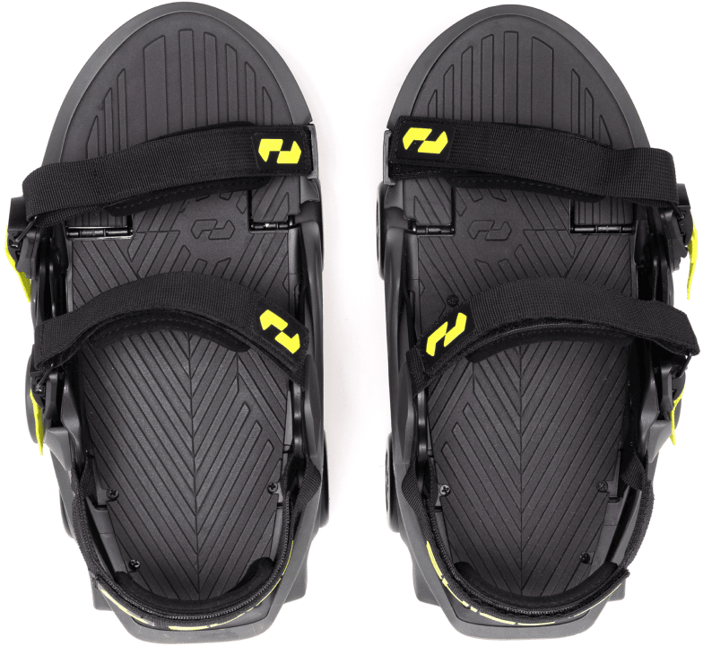 Top view of a pair of Shift Robotics Moonwalkers wearable mobility devices.